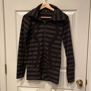 Black and gray stripe jacket by lululemon